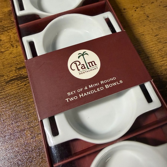 The Palms Other - Handled Round Mini Bowls. Package of 4. NEW